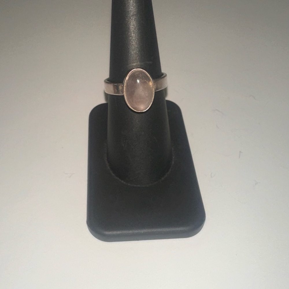 Rose Quarts Sterling ring